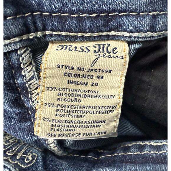 Miss Me Distressed Blue Boot Cut Jeans - Picture 6 of 13
